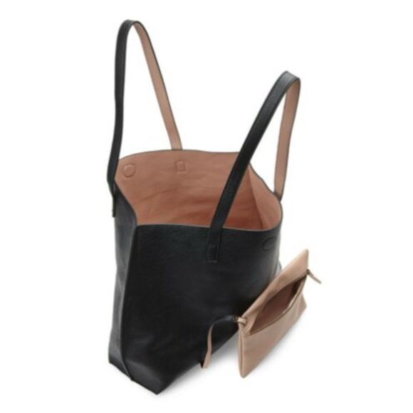 Under One Sky Reversible Tote Bag - Black/Camel - Picture 1 of 11